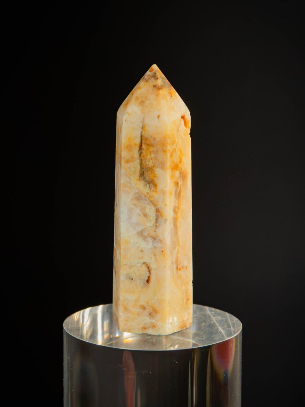 Golden Healer Quartz Crystal Tower Point Obelisk Home Decor